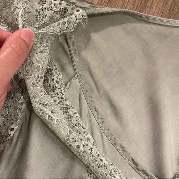 Unbranded Satin Lace Blouse Women’s Small Grey Cami Romantic Fairy Made In Italy - Picture 6 of 9